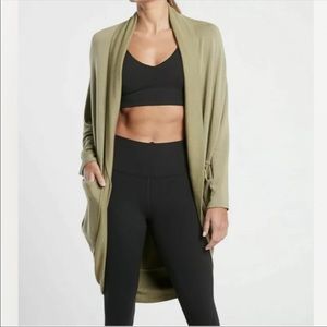 Athleta Ethereal Cocoon Wrap Sweatshirt Cardigan Sage Green Plus Size 3X/4X